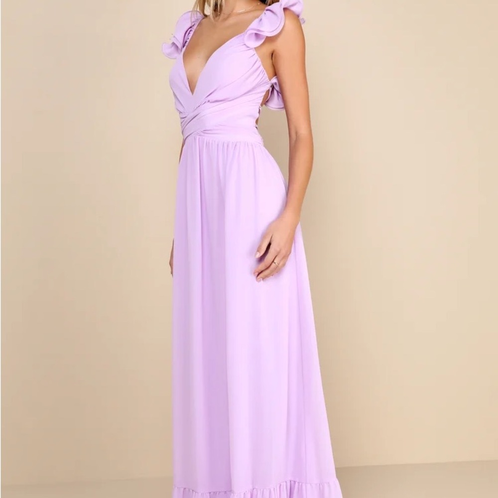 Elegant Lavender Maxi Dress